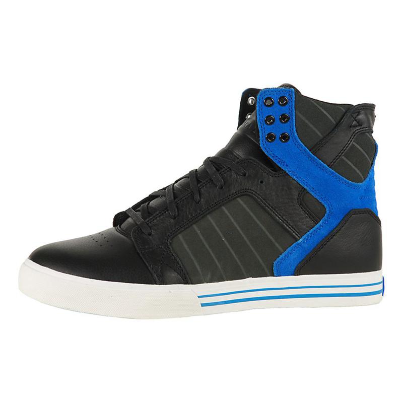 Zapatillas Altas Supra Argentina Hombre - SKYTOP Negras Azules (UERHT-8042)